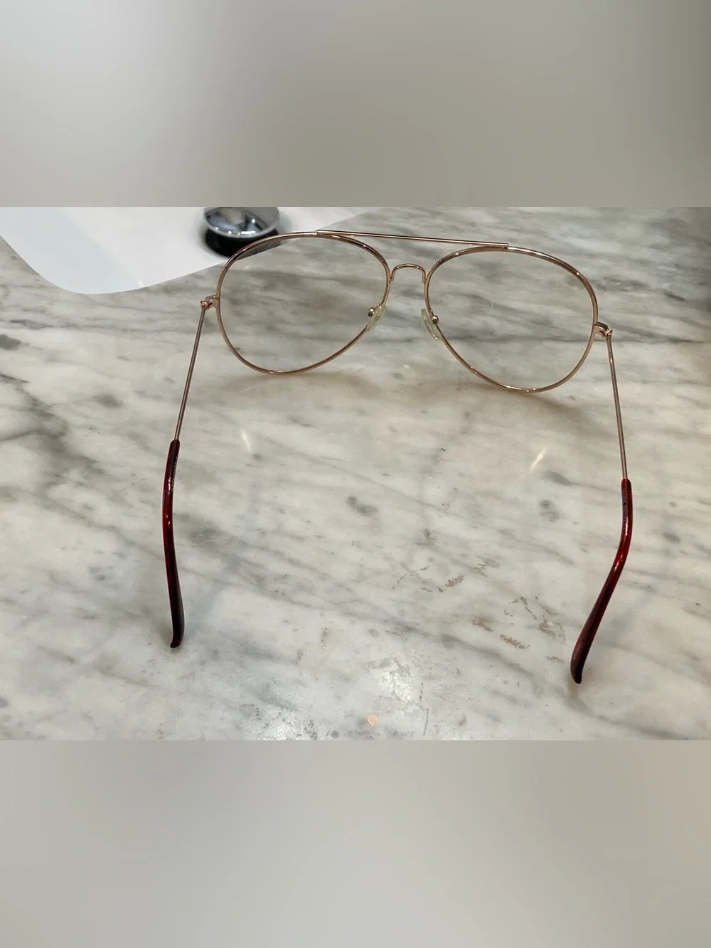 Rose Gold Aviator Glasses